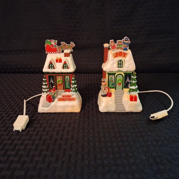 Hallmark Christmas Caroling Cottages Seasons Greetings Joy House Xmas - Picture 3 of 10